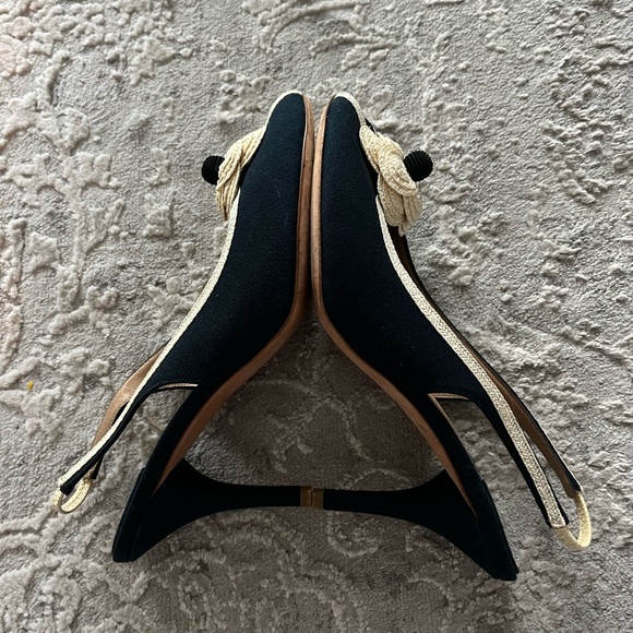 Authentic Chanel Interlocking CC Logo Slingback Heels - Picture 5 of 7